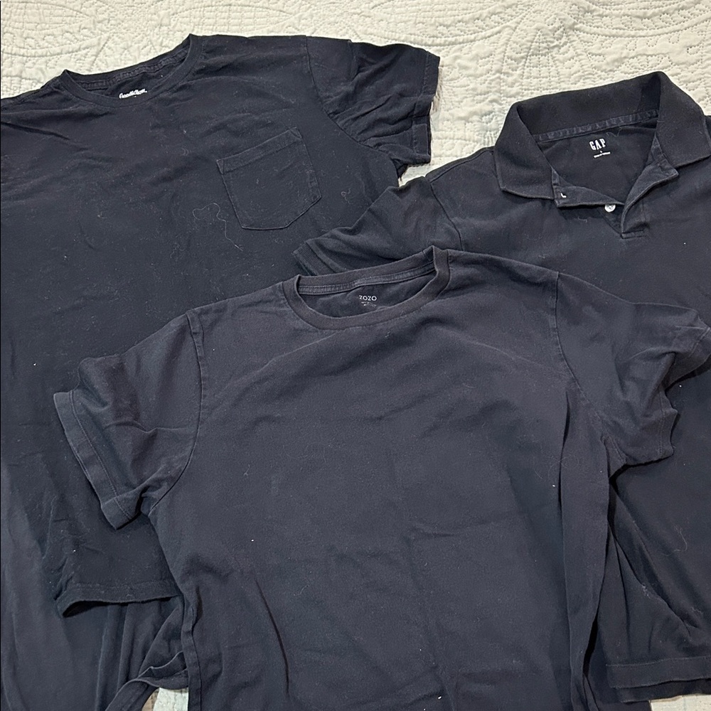 4 black men’s t shirts size large